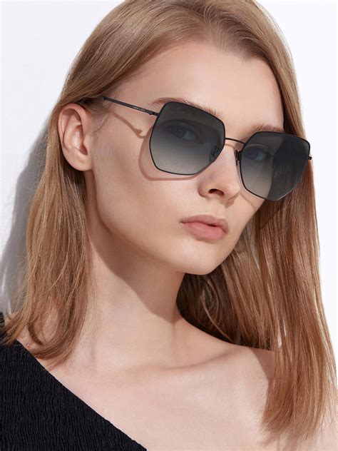 Sunglasses: Butterfly Sunglasses, acetate Black — .